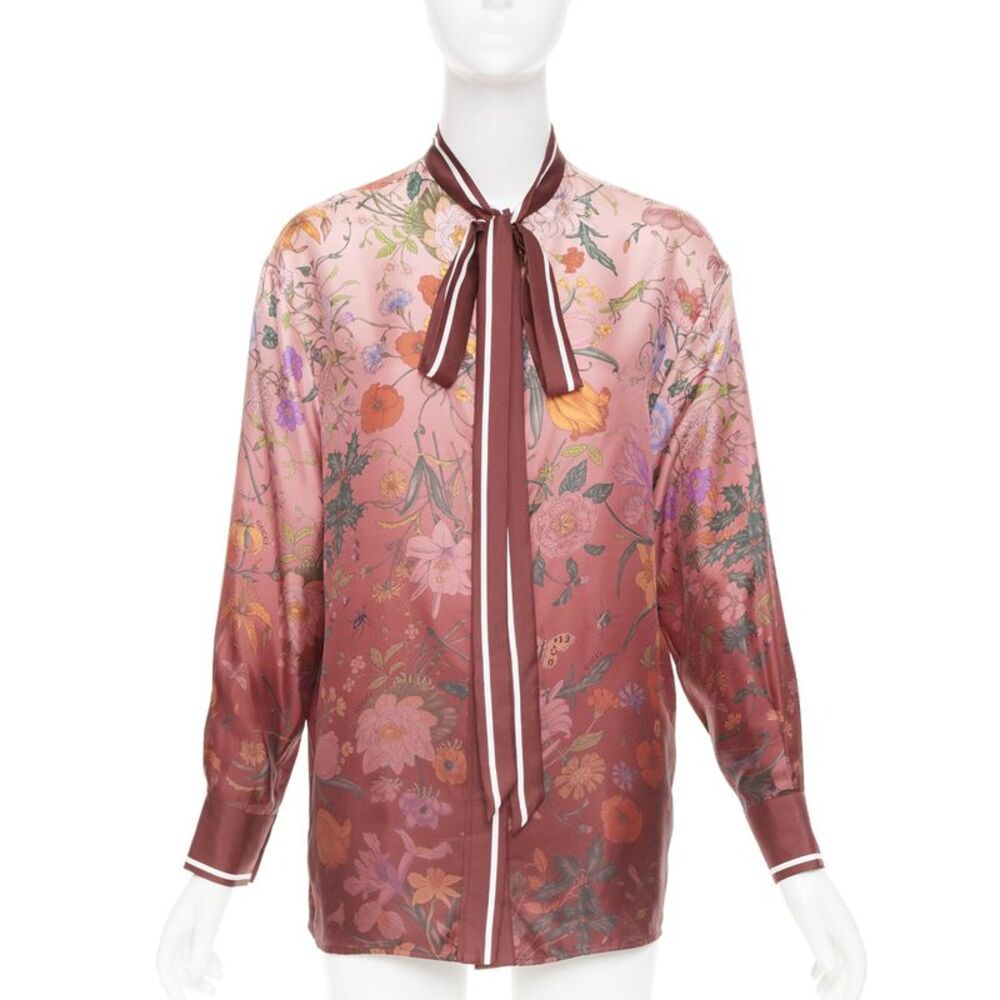 Gucci Flora Degrade silk twill blouse